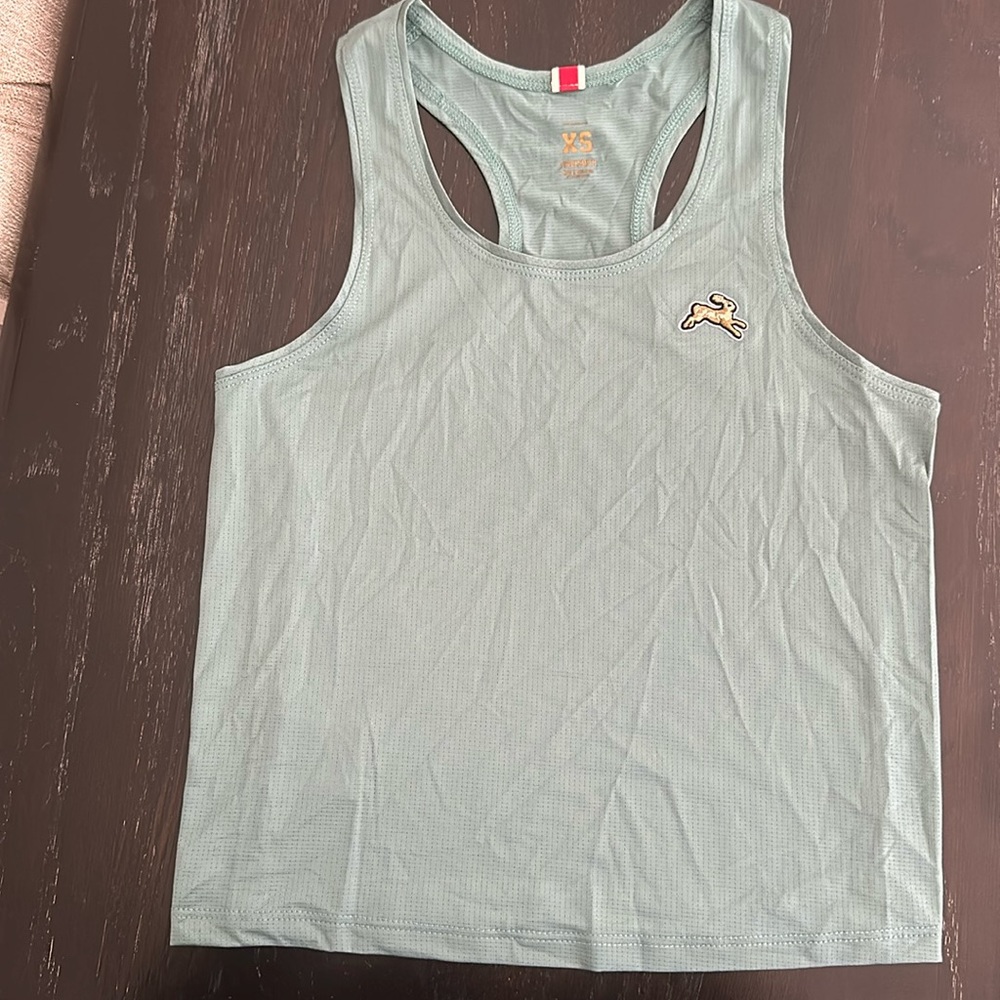 Tracksmith Twilight Crop Tank Top light blue